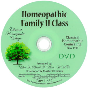 Family 2 Homeopathy Class DVD