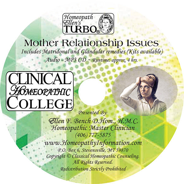 Mother & Child Issues Class CD Homeopathy Training