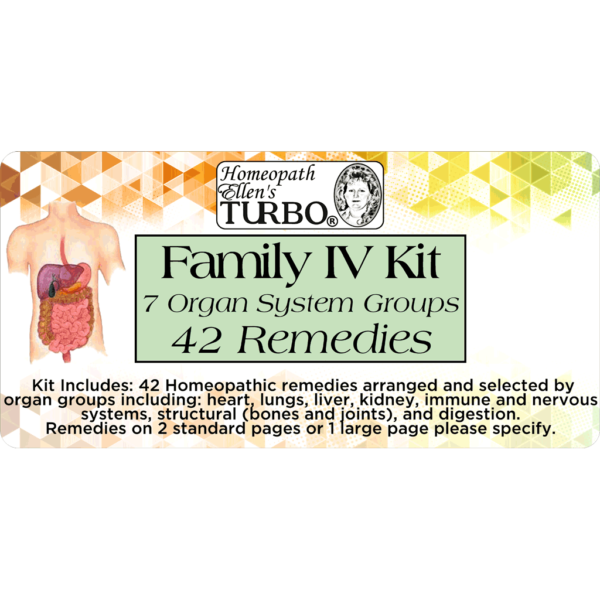 Homeopathic Remedies Family Kit 4